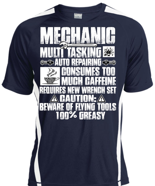 Mechanic Multitasking T Shirt, Much Caffeine T Shirt, Cool Shirt