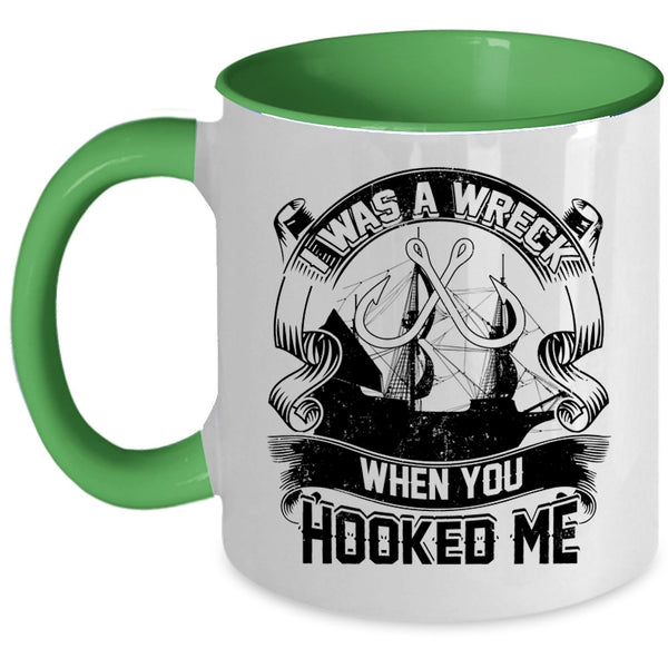 Funny Gift For Fisher Coffee Mug, I Was A Wreck Accent Mug