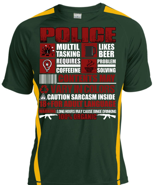 Police Multitasking T Shirt, Likes Beer T Shirt, Cool Shirt