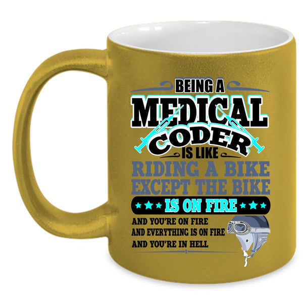 Awesome Medical Coder Coffee Mug, Being A Medical Coder Accent Mug