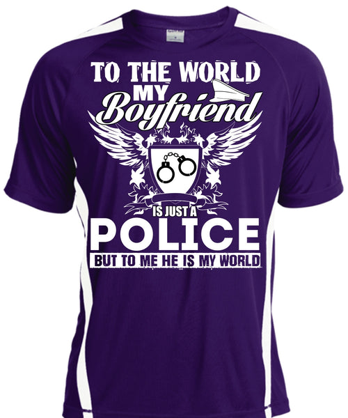 My Boyfriend Is Just A Police T Shirt, Being A Police T Shirt, Cool Shirt