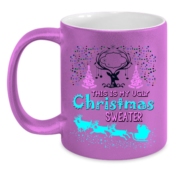 Cute Christmas Coffee Mug, This Is My Ugly Christmas Sweater Accent Mug