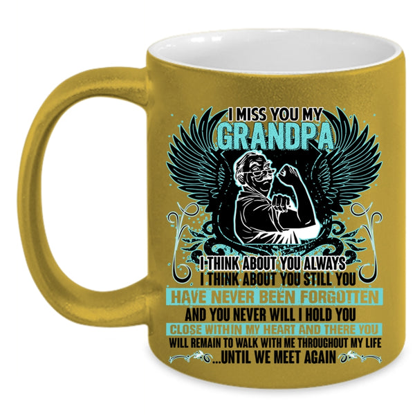 Awesome Grandpa Coffee Mug, I Miss You My Grandpa Accent Mug