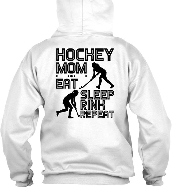 Hockey Mom Eat Sleep Rink Repeat T Shirt, I Love Hockey T Shirt