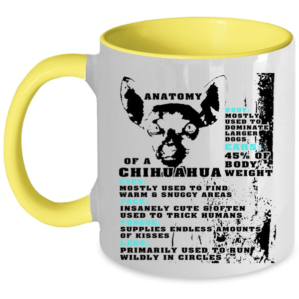 Cool Dogs Coffee Mug, Anatomy Of A Chihuahua Accent Mug