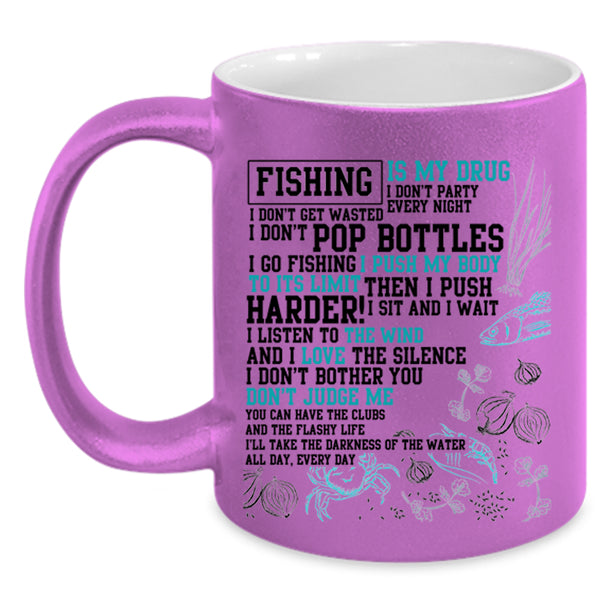 Cool Fisher Coffee Mug, I Go Fishing Accent Mug
