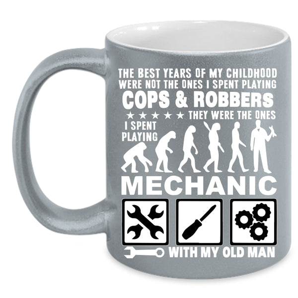 I Spent Playing Mechanic With My Old Man Coffee Mug, Grandpa Coffee Cup