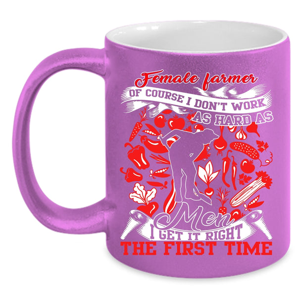 Female Farmer Coffee Mug, Cute Gift For Mom Coffee Cup