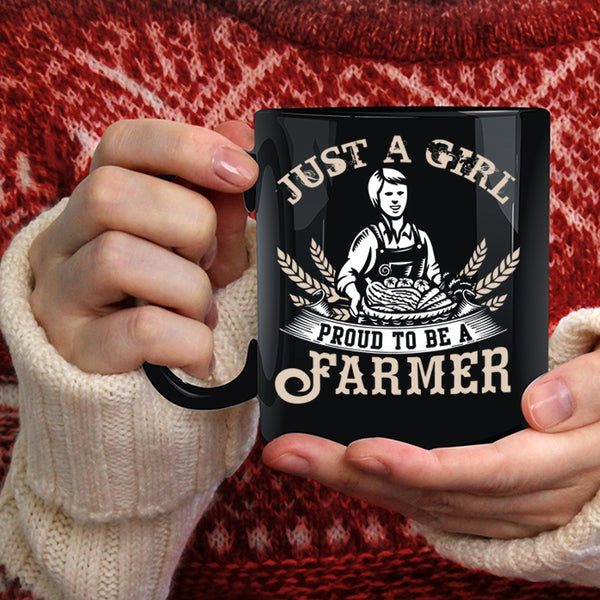 Just A Girl Proud To Be A Farmer Coffee Mug, Cool Farmer Coffee Cup