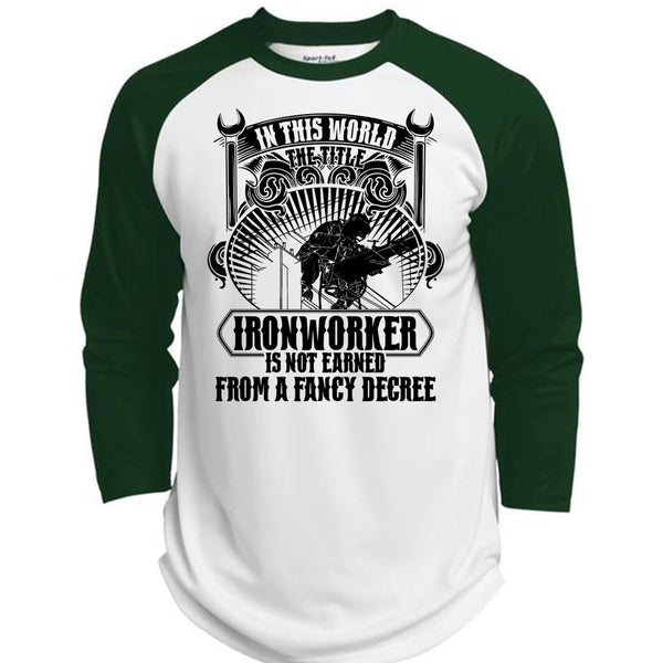 In This World The Title Ironworker T Shirt, I Love Ironworker T Shirt, Awesome T-Shirts  (Polyester Game Baseball Jersey)