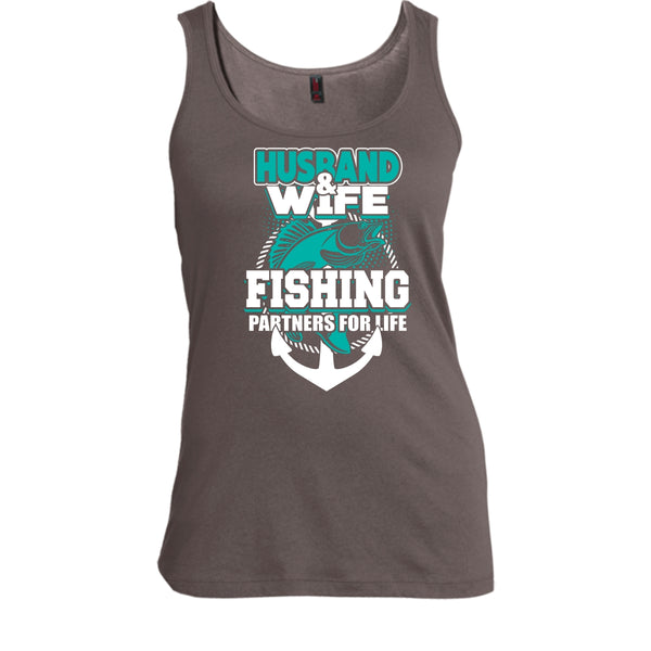 Husband & Wife T Shirt, Fishing Partners For Life T Shirt, Cool T Shirt