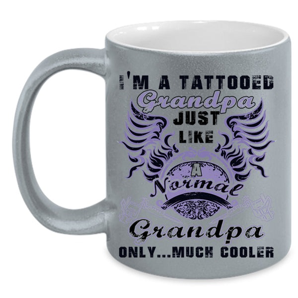 Awesome Grandpa Coffee Mug, I'm A Tattooed Grandpa Accent Mug