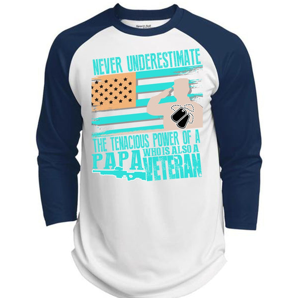 Papa Who Is Also A Veteran T Shirt, I Love Veteran T Shirt, Awesome T-Shirts  (Polyester Game Baseball Jersey)