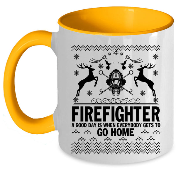 Christmas Gift For Fireman Coffee Mug, Firefighter Accent Mug