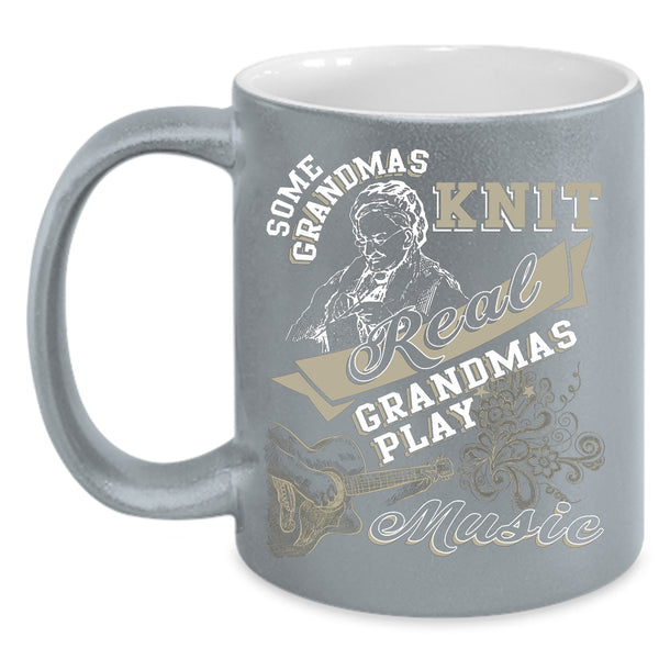 Real Grandmas Play Music Coffee Mug, Funny Grandma Coffee Cup