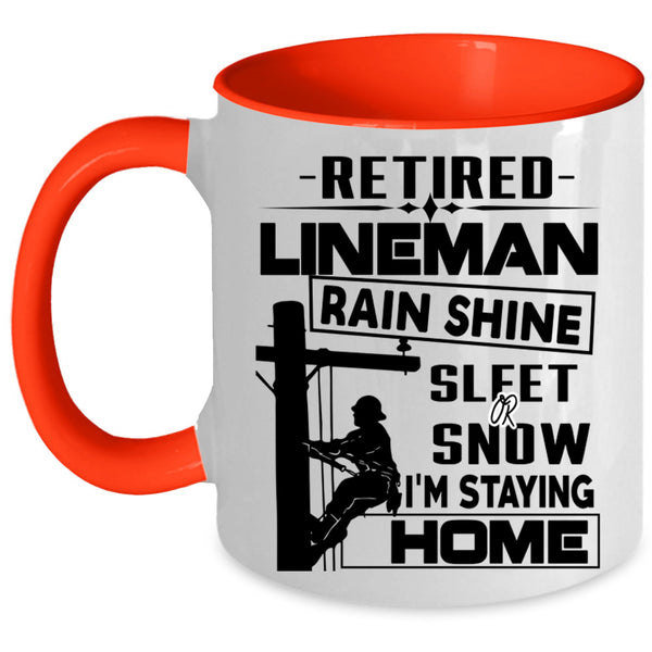 Cool Grandpa Coffee Mug, Retired Lineman Accent Mug