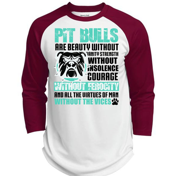 Pit Bulls Are Beauty T Shirt, I Love Pit Bull T Shirt, Awesome T-Shirts  (Polyester Game Baseball Jersey)