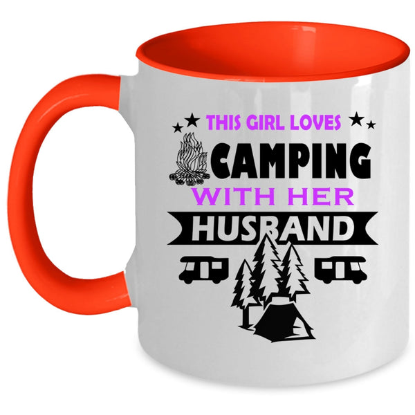 This Girl Loves Camping With Her Husband Mug, Camping Cup