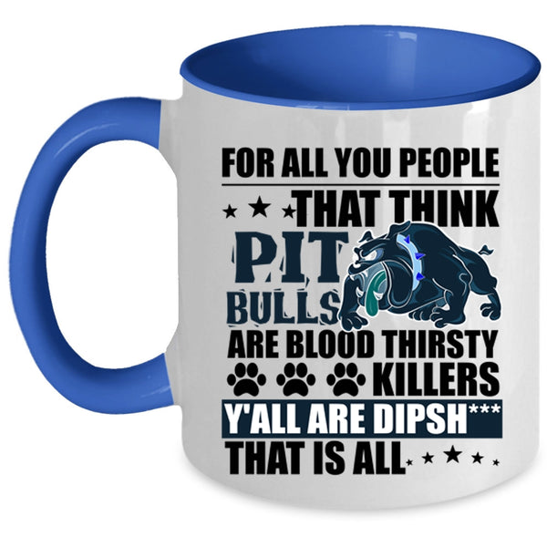 Lovely Pit Bull Lovers Coffee Mug, Cute Pitbulls Accent Mug