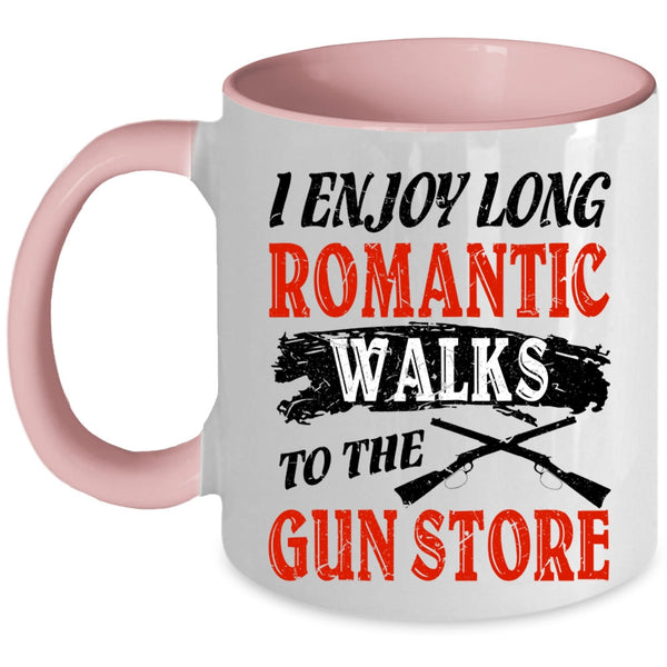 Cool Gift Coffee Mug, I Enjoy Long Romantic Walks Accent Mug