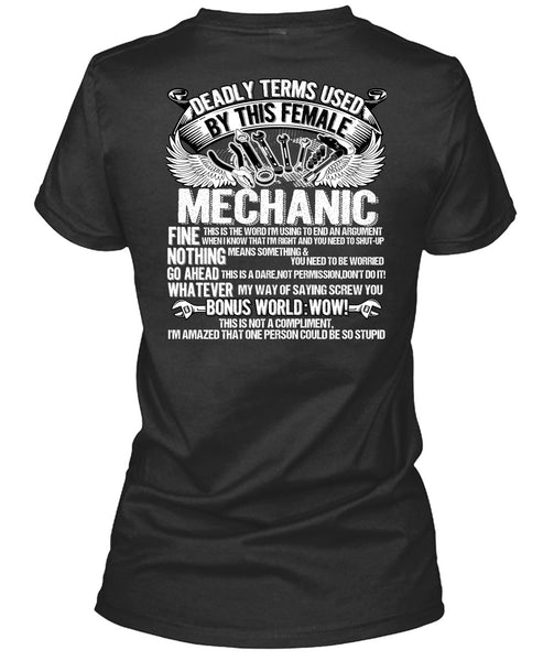 This Female Mechanic T Shirt, Being A Mechanic T Shirt