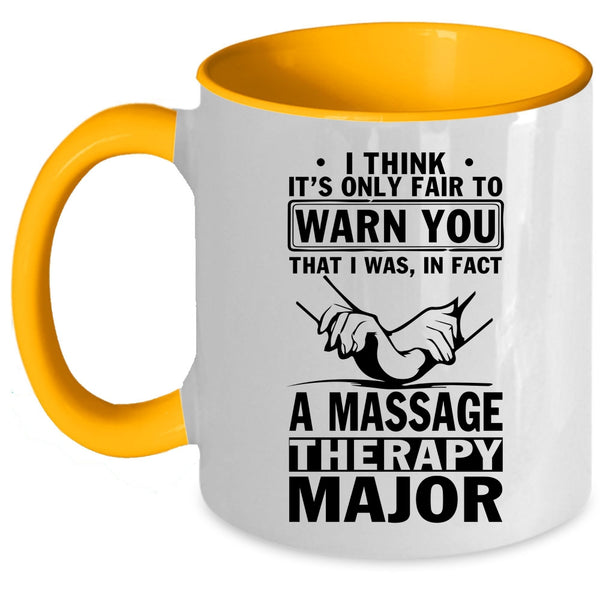 Cute Massage Therapist Coffee Mug, Massage Therapy Major Accent Mug