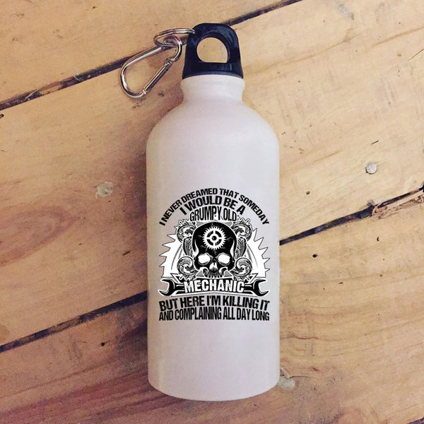 I Would Be A Grumpy Old Mechanic 20 oz Stainless Steel Bottle,Best Gift For My Grandpa Outdoor Sports Water Bottle
