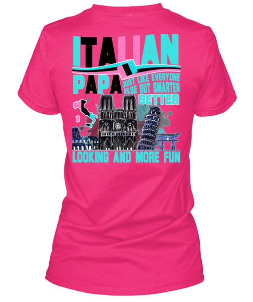 Italian Papa T Shirt, I Love Dad T Shirt