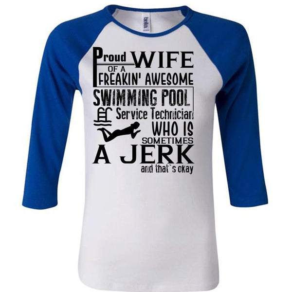 Proud Wife Of A Freaking Awesome Swimming T Shirt, I Love Swimmer T Shirt, Awesome T-Shirts