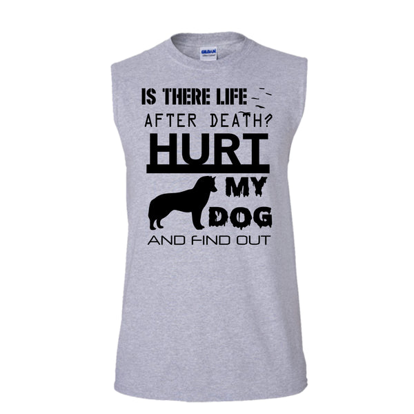 Is There Life After Death T Shirt, I Am A Dog Lover T Shirt, Awesome t-shirts (Men's Cotton Sleeveless)