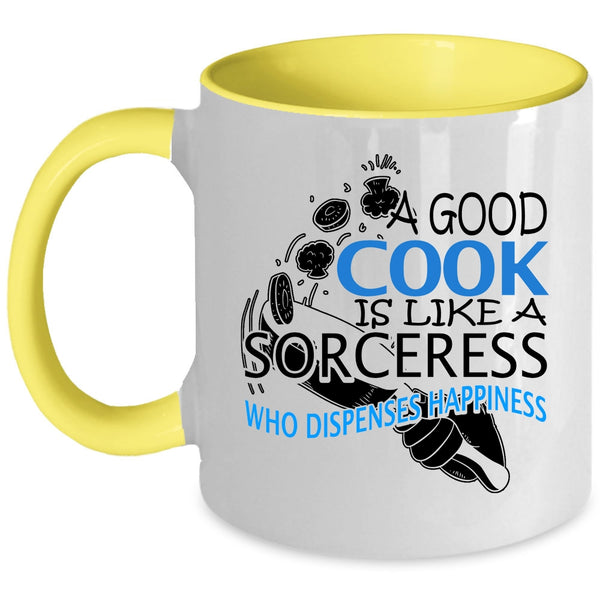 I Love Cooking Coffee Mug, A Good Cook Is Like A Sorceress Accent Mug
