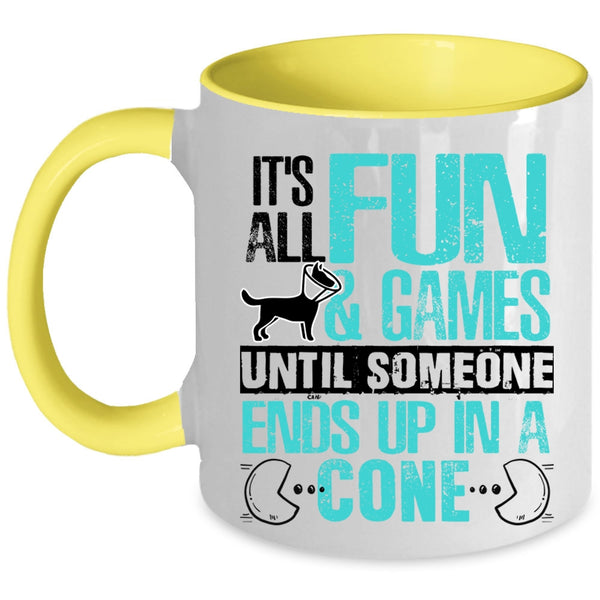Funny Gaming Coffee Mug, It's All Fun And Games Accent Mug