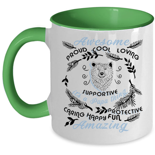 Awesome Amazing Dad Coffee Mug, It's A Papa Thing Accent Mug
