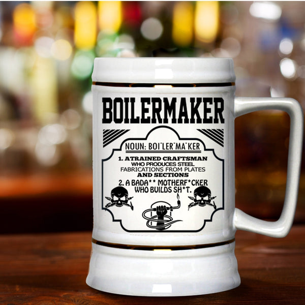 Awesome Boilermaker Beer Stein 22oz, Boilermaker Beer Mug