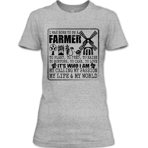 Born To Be A Farmer T Shirt, Coolest Farmer T Shirt