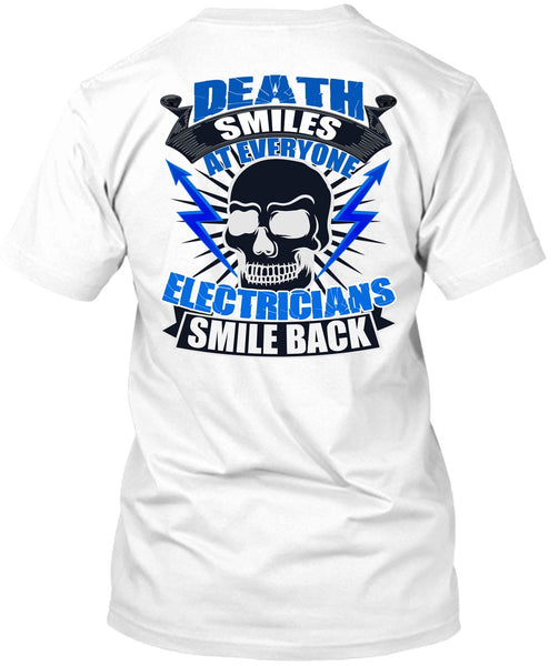 A black t-shirt with the shopify logo