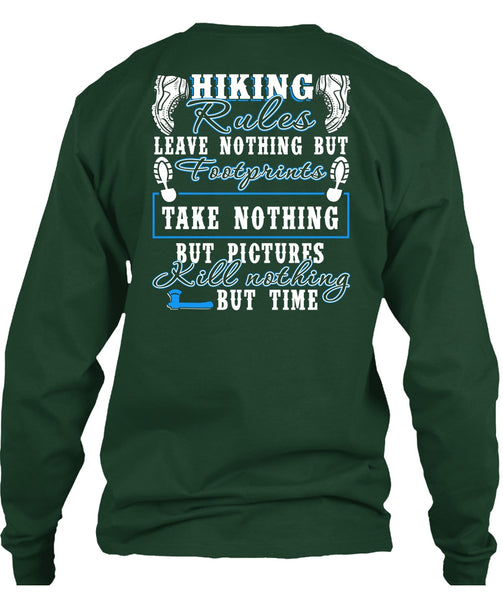 Hiking Rules T Shirt, Footprint T Shirt