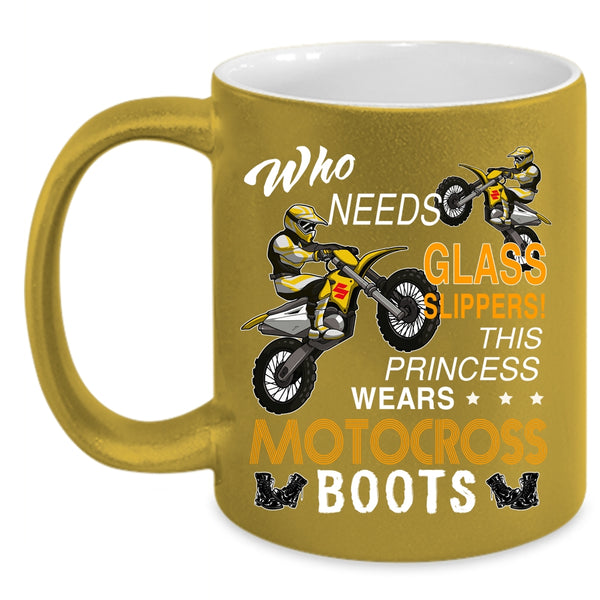 This Princess Wears Motocross Boots Coffee Mug, Cute Girls Coffee Cup