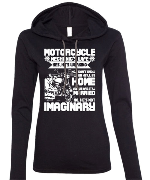 Motorcycle Mechanic's Wife T Shirt, We Are Still Married T Shirt (Anvil Ladies Ringspun Hooded)