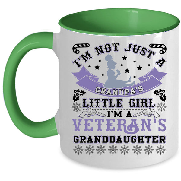 Cute Veteran Coffee Mug, I'm A Veteran's Granddaughter Accent Mug