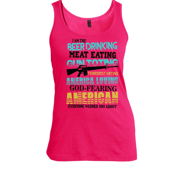 I'm The Beer Drinking T Shirt, God Fearing American Tank Top