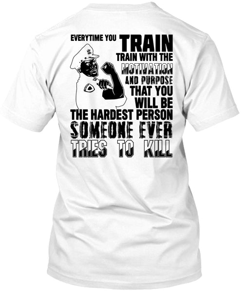 A black t-shirt with the shopify logo