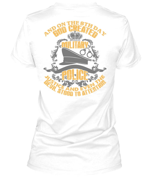 God Created Military Police T Shirt, I Love Police T Shirt