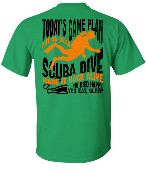 Today's Game Plan T Shirt, I Love Diving T Shirt