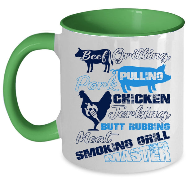Chicken Jerking Coffee Mug, Beef Grilling Pork Pulling Accent Mug
