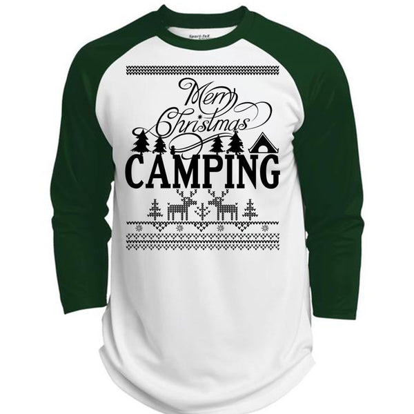 Merry Christmas Camping T Shirt, I Love Camping T Shirt, Awesome T-Shirts  (Polyester Game Baseball Jersey)