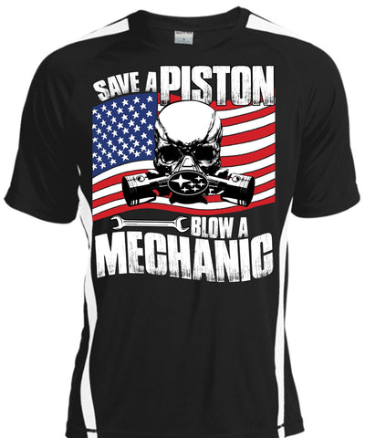 A black t-shirt with the shopify logo