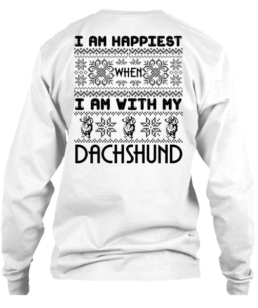 I Am With My Dachshund T Shirt, I Love My Dog T Shirt