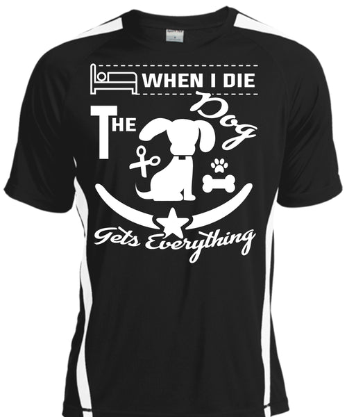 A black t-shirt with the shopify logo