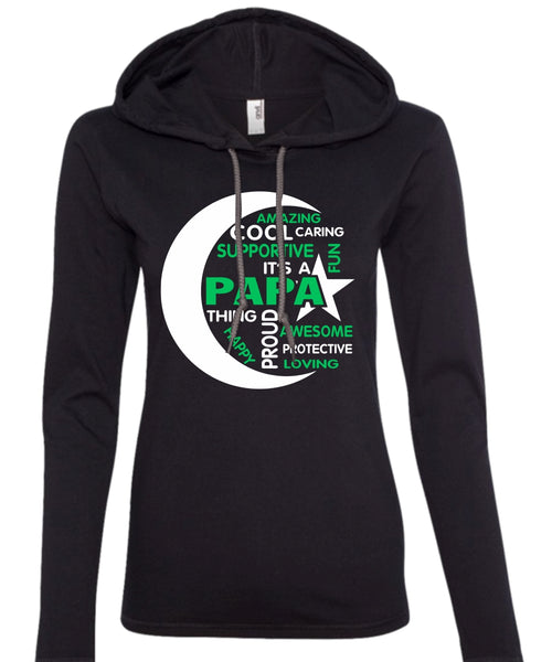 It's A Papa Thing Awesome T Shirt, Father's Day T Shirt, Supportive T Shirt (Anvil Ladies Ringspun Hooded)